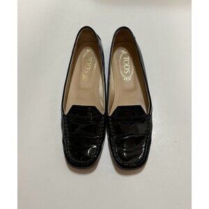 Tod's Black Patent Leather Loafers